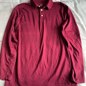 Crewcuts J. Crew Boy Shirt Sze 16 long sleeves Polo Shirt Burgundy Color Holiday